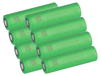 Immagine prodotto di 8 batterie Murata 18650 VTC6 da 3120 mAh e 30 A
