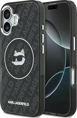 Produktbild von Hülle Karl Lagerfeld MagSafe iPhone 17 Kunststoff schwarz Logo Katze