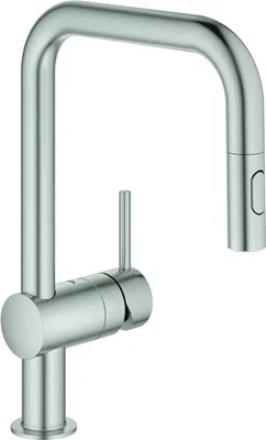 Immagine prodotto di GROHE Minta Mitigeur monocommandé pour évier, portée 225mm, bec en U, extractible, Easy Docking, douchette double, pivotant, 32322DC2, 32322DC2