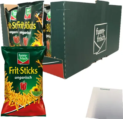 Produktbild von Funny-Frisch Frit Sticks Ungarisch 24er Pack (24x100g Beutel) + usy Block