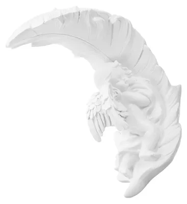 Immagine prodotto di Solidchoice - Piccola statuetta di angelo in resina bianca, ideale per la decorazione di casa e giardino