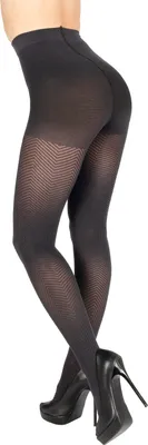 Produktbild von BANANALU 120 Den gemusterte Strumpfhose mit Baumwolle Demi 120 N1  Iron M