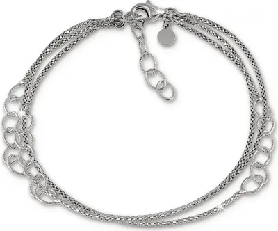 Image de SilberDream Bracelet dames anneaux 925 argent hypoallergénique 18-21cm argent SDA1178J