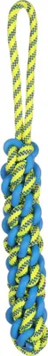 Produktbild von Flamingo Hundespielzeug Tofla Zerrseil blau/gelb, Maße: 45 x 5 x 5 cm
