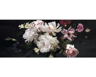 Produktbild von Glasbild Barock Flowers II 125x50 cm