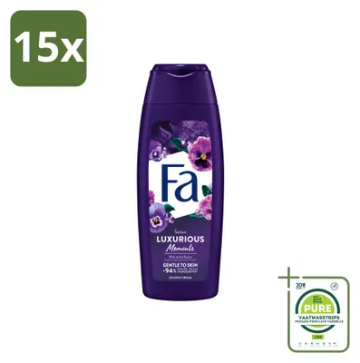Produktbild von 15 x Fa Luxurious Moments Douchecreme - Rosa Veilchen - 250 ml - Großpackung - 15 Stücke