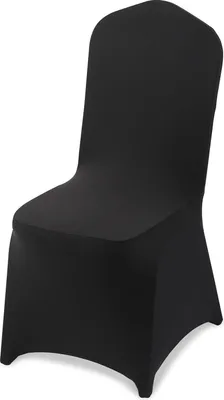 Zdjęcie produktu dla VEVOR pokrowce na krzesła pokrowce na krzesła 150 szt. zmywalne i zdejmowane pokrowce na krzesła wykonane z poliestru spandex na przyjęcia weselne jadalnie bankiety restauracje, odpowiednie na krzesła (51 x 45 x 95 cm) czarne