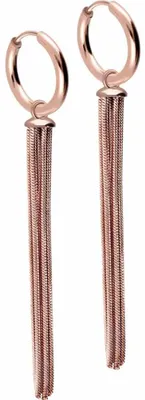 Produktbild von Chirurgenstahl Ohrclicker Creolen QUASTE RoséGold Innendurchmesser: 10mm + Designstärke: 2mm