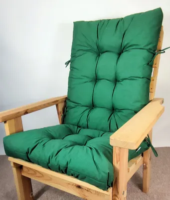 Produktbild von Polster für Gartenstuhl , Schaukelstuhl Sevila , Gr. 125 x 55 cm , Colore verde scuro (dunkelgrün)