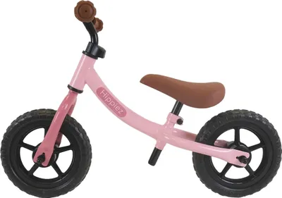 Produktbild von Hippiez Laufrad aus Metall, Modell „Worker Old Pink“, ab 2 Jahren – Rosa Laufrad – Verstellbarer Sattel und Lenker – Für Mädchen – Kompakt und sicher – Niedriger Einstieg