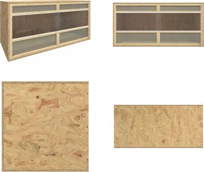 Produktbild von vidaXL Terrarium Holzwerkstoff 100x47x47 cm - Terrarium - Terrarien - Glasterrarium - Terrariumgefäß