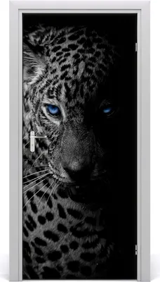 Produktbild von Tulup Türaufkleber 95x205 cm Dekorative Aufkleber Selbstklebend Wasserdichte Tapete Abnehmbar Schlafzimmer Wohnzimmer Wohnkultur - Leopard Wand