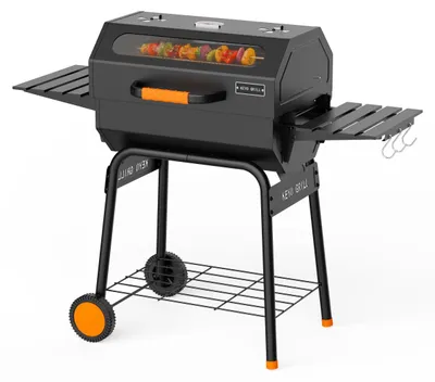 Imagen del producto de Barbacoa de carbón con tapa de cristal