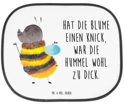 Produktbild von Mr. & Mrs. Panda Sonnenschutz Auto Hummel flauschig - Weiß - Geschenk, Autoscheiben, Biene, saugnapf, Blume, Kfz, Fürs, für, Natur, Lustige Sprüche