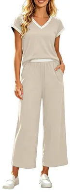 Produktbild von Damen-Pyjama-Set, elegantes und bequemes, zweiteiliges Outfit