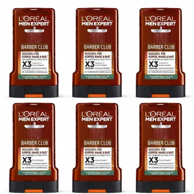 Produktbild von 6x 250 ml L'Oreal Men Expert Dusch  Barber Club Duschgel