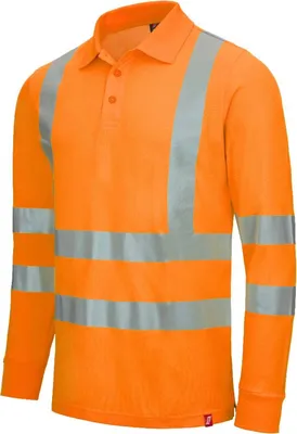Produktbild von NITRAS MOTION TEX VIZ Warnschutz-Langarm-Poloshirt | Gr. 4XL | orange