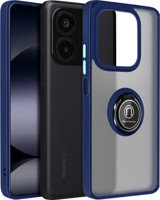 Produktbild von Avizar, Handyhülle für Xiaomi Redmi Note 14 5G Metallring, Video-Halterung, Nachtblau