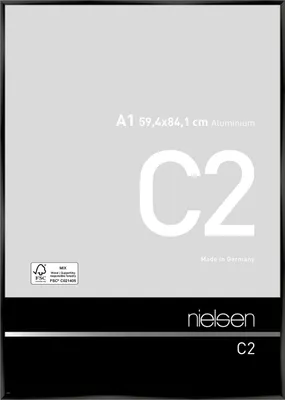 Produktbild von nielsen Aluminium Bilderrahmen C2, 59,4x84,1 cm (A1), Eloxal Schwarz Glanz