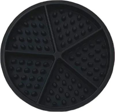 Produktbild von INF Runde schwarze Silikon-Waffelform - Perfektes Backwerkzeug