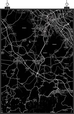 Produktbild von Mr. & Mrs. Panda Bild Meckenheim DIN A5 - Geschenk, Kunstdruck, Wanddekoration, drucke, wanddeko, Plakat, Stadt, Dorf Karte Landkarte Map Stadtplan