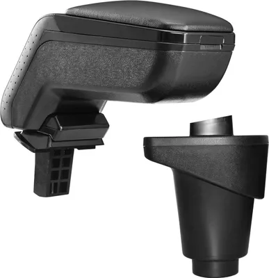 Immagine prodotto di Bracciolo centrale di design bracciolo COMPLETO in pelle nera per Fiat 500L dal 2012-