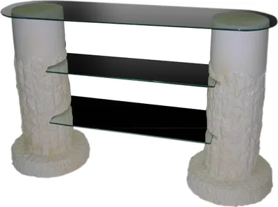 Produktbild von TV Rack Antikes Steinmöbel Griechisches Säulen Regal Hifi Turm Phono Sideboard
