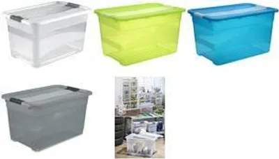 Produktbild von keeeper Aufbewahrungsbox "cornelia" 52 Liter crystal-grey transparent