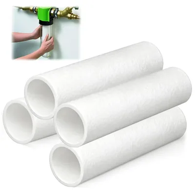 4er-Set 50 µm Ersatzfilter für Wasserfilter, PP-Karton, 19 cm