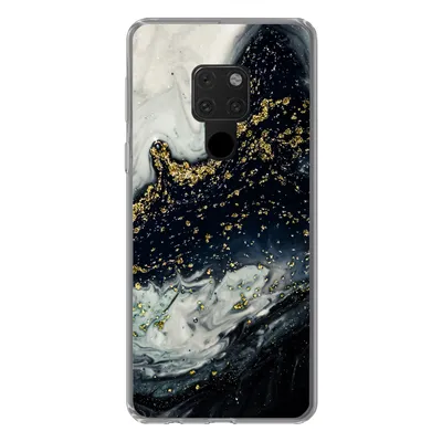 Produktbild von MuchoWow® Handyhülle Schutzhülle Hülle für Huawei P40 Lite Marmor - Naturstein - Gold Silikon Softcase Handy Hülle - Handy