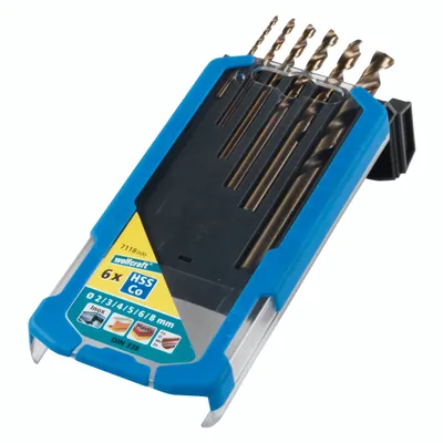 Produktbild von wolfcraft 6-tlg. Metallbohrer-Set 2-8 mm 7118000