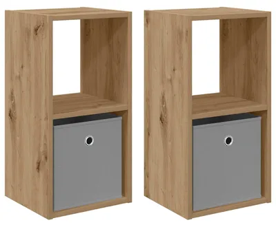 Image de Table de chevet 2 pcs Chêne artisanal 30,5 x 27 x 59,5 cm