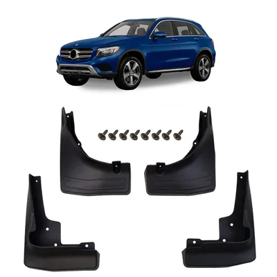 Produktbild von Schmutzfänger, 4er-Set Schmutzfänger-Kit Spritzschutz Schmutzfänger mit Befestigungssatz, für Mercedes GLC X253 2015-2022, Zubehör Vorne Und Hinten