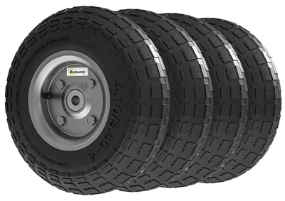 Immagine prodotto di Set di 4 pneumatici per carriole e carrelli, colore: nero