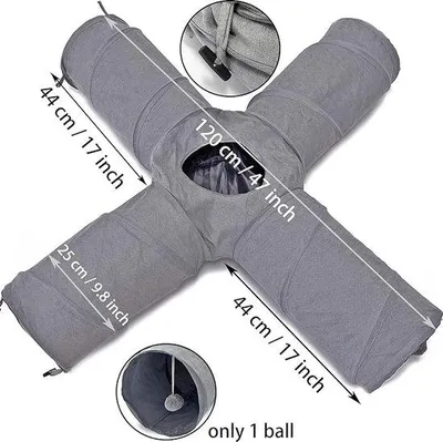 Produktbild von Famanu Haustiertunnel 130 cm - für Katzen, Hunde und Kaninchen