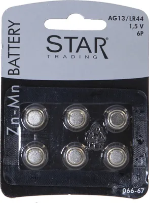 Knopfzelle - LR44 Batterie - 1,5V - 6 Stück