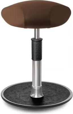Produktbild von Sitz- Stehhocker Free Regular Triangel Boxmark Leder Braun chrom /schwarz.