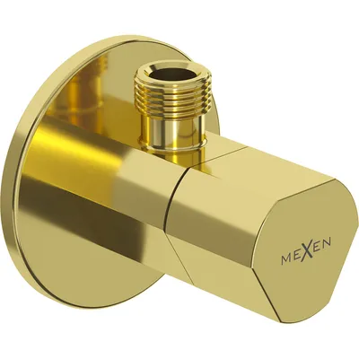 Zdjęcie produktu dla Mexen T zawór kątowy do baterii 1/2"x3/8", złoty - 79973-50