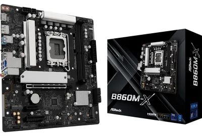 Obrázok produktu pre Asrock B860M-X, Intel, LGA 1851 (Socket V1), Intel Core Ultra (Series 2), DDR5-SDRAM, 128 GB, DIMM
