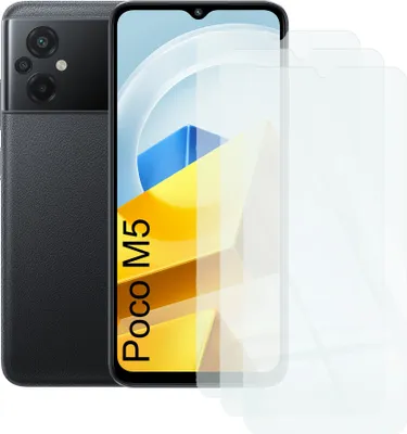 Produktbild von Drei Stück (3x) Display-Schutzfolie Displayschutz-Glas 9H Glas für Xiaomi Poco M5