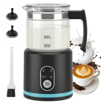 Milchaufschäumer elektrisch 4-in-1, 600 W, 500 ml, schwarz