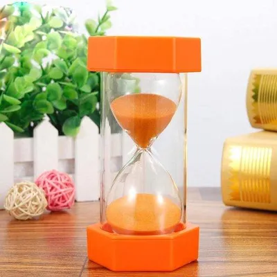 Produktbild von Famanu Sanduhr - Bunte Sanduhr für Kinder - Orange