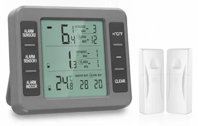 Immagine prodotto di JL Cuisine - Termometro digitale per frigorifero - 2 sensori wireless, Immagine generata dall'IA