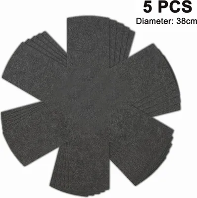 Produktbild von Premium Pfannenschoner Filz (5er Set) für Pfanne und Topf - Stapelschutz auch als Topfschoner - 38cm Pfannenschutz Grau