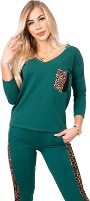 Immagine prodotto di Set verde con motivo leopardato