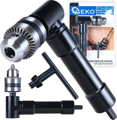 Immagine prodotto di Adattatore angolare per trapano a 90 gradi, convertitore ad angolo, attacco per mandrino elettrico, adattatore per trapano ad angolo retto, avvitatore angolare per foratura in spazi ristretti, 1-10mm Geko