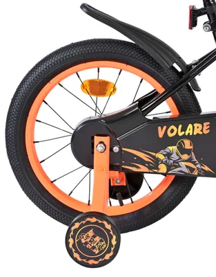 Immagine prodotto di Bicicletta per bambini Volare Strike - Modello per ragazzi - 16 pollici - Colore nero e arancione - Freni a entrambe le mani