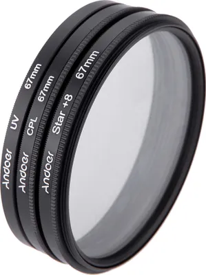 Obrázek produktu pro sada 67mm filtrů UV + CPL + hvězdicový filtr s brašnou pro objektivy digitálních zrcadlovek Canon Nikon Sony