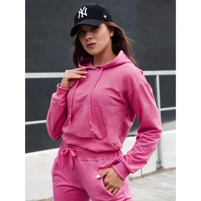 Obrázek produktu pro Dámská mikina s kapucí TRENDHOOD růžová L