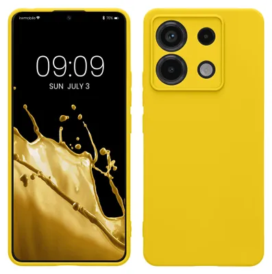 Produktbild von kwmobile Handyhülle für Xiaomi Redmi Note 13 Pro 5G / Poco X6 5G Hülle - weiches Handy Silikon Case - Schutzhülle Cover - Strahlend Gelb